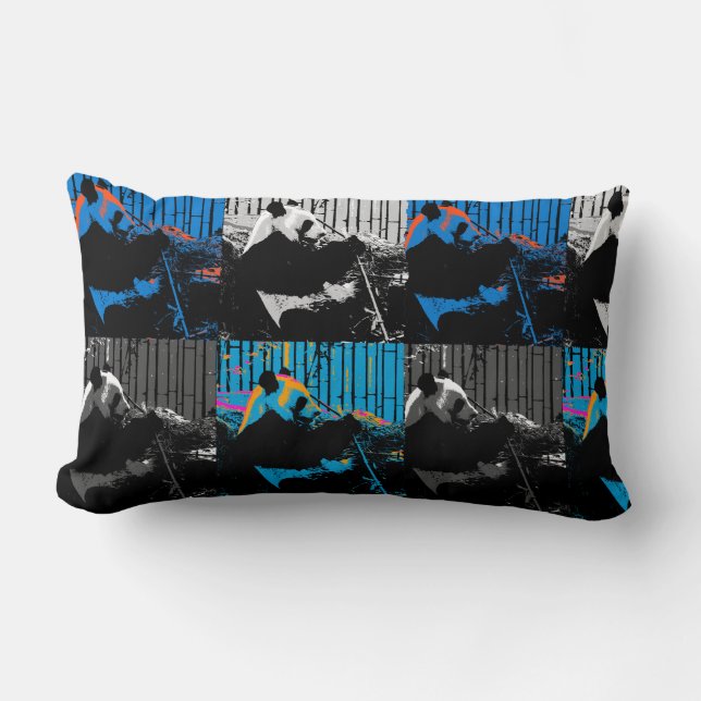 Almofada Lombar Design de Arte Moderna com Urso Panda (Frente)