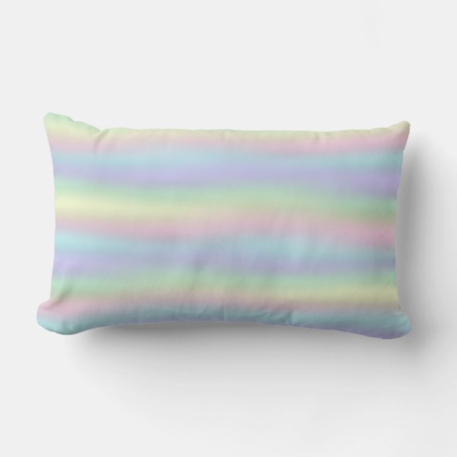 Almofada Lombar Design de Cores Pastel Líquidas Abstratas (Frente)