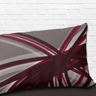 Almofada Lombar Design de Fita cinza de Abstrato Artística da  da