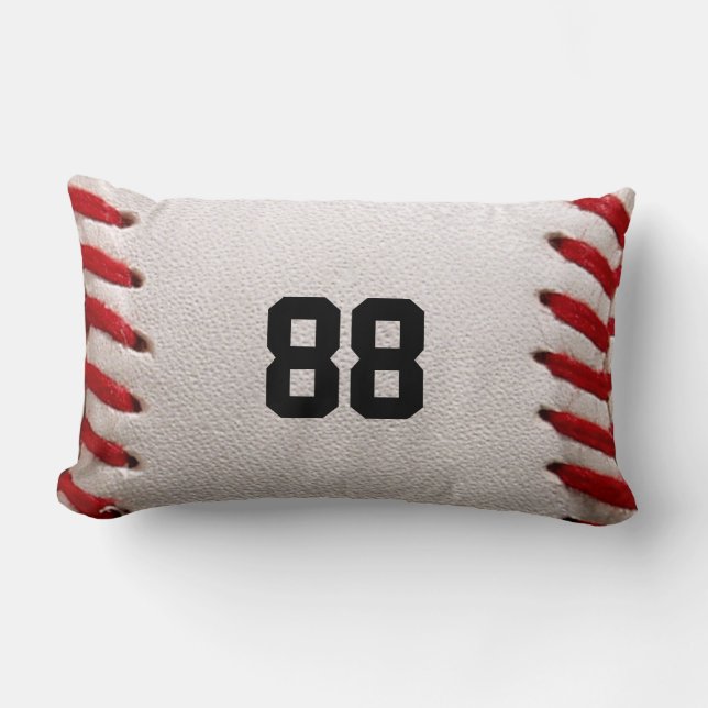 Almofada Lombar Design de jogador de beisebol com número de camisa (Frente)
