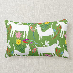 Almofada Lombar Design de Otomi Moderno Llama Donkey Design