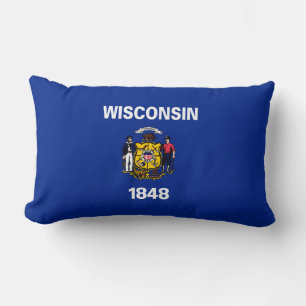 Almofada Lombar Design de Sinalizador do Estado de Wisconsin