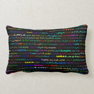 Almofada Lombar Design de texto de Layla mim travesseiro lombar