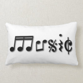 Almofada Lombar Design de texto de música