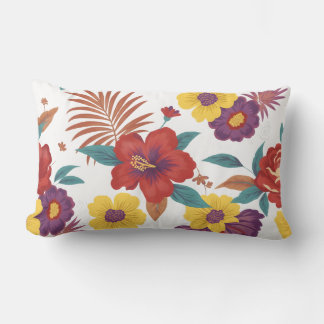 Almofada Lombar design de travesseiro floral colorido, travesseiro
