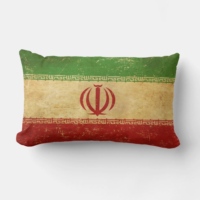 Almofada Lombar Design do Iran Flag Vintage (Frente)