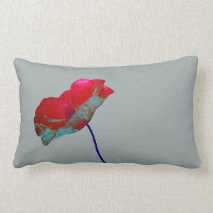 Almofada Lombar Design floral vermelho da papoila