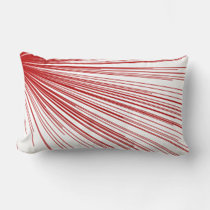 Almofada Lombar Design Na moda de Abstrato vermelho e branco