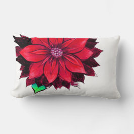Almofada Lombar Design VERMELHO CLÁSSICO da POINSÉTIA