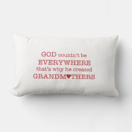 Almofada Lombar Deus Criou Avós-Corações Vermelhos