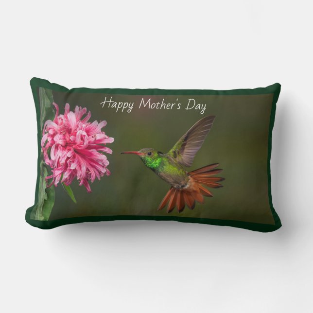 Almofada Lombar Dia de as mães Hummingbird (Frente)