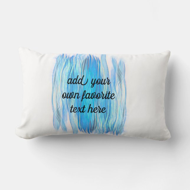 Almofada Lombar diversão adicione uma citação de listras de turque (Frente)