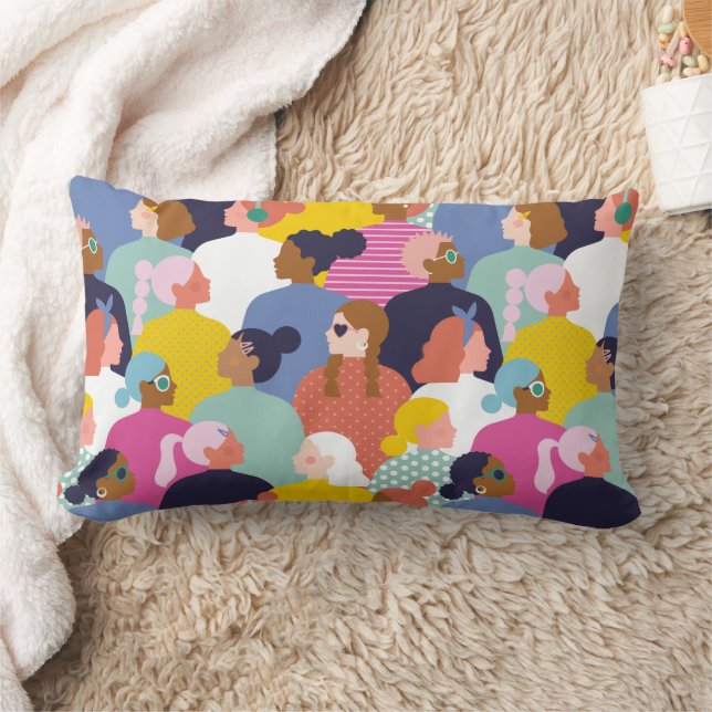 Almofada Lombar Diversidade de Mulheres - Mulheres de Diferente Et (Cobertor)
