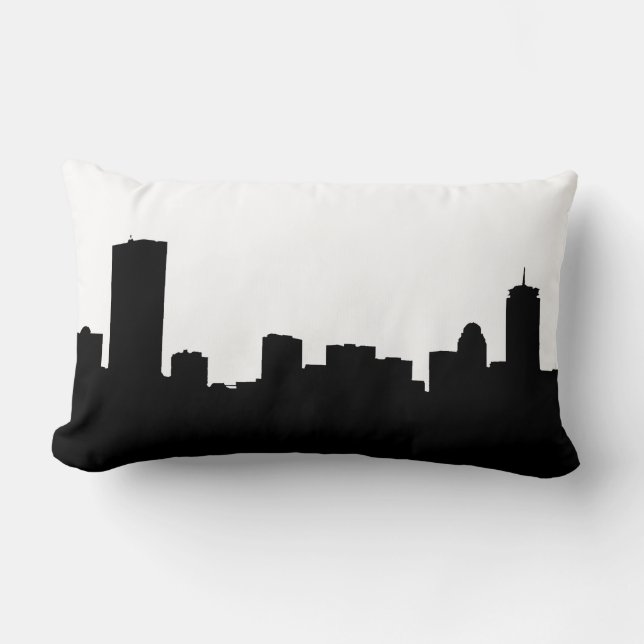 Almofada Lombar DIY BG Boston Skyline Silhouette (Frente)