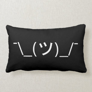 Almofada Lombar ¯ do Emoticon da encolho de ombros \ japonês
