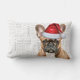 Almofada Lombar Dog Lover Christmas Cute French Bulldog Holiday