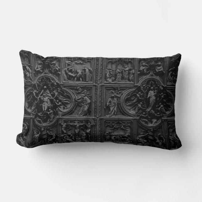 Almofada Lombar Domo do detalhe 01 da porta de Milão (catedral) (Frente)
