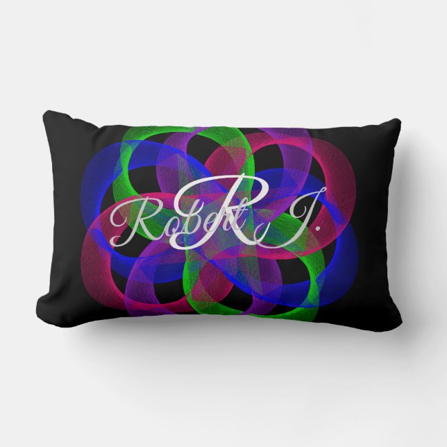 Almofada Lombar Double Loop Mesh Geometric Throw Pillow (Frente)