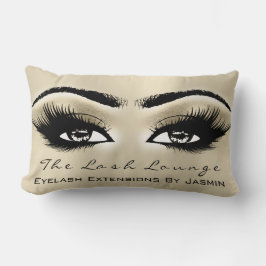 Almofada Lombar Dourada Champaigne Makeup Eyes Lashes Beauty
