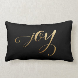 Almofada Lombar Dourada Natal Elegante Alegria Simples Feriada Neg