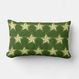 Almofada Lombar Douradas estrelas no Travesseiro lombar verde