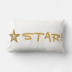 Almofada Lombar "Dourado" Estrela "STAR"! travesseiro decorativo b