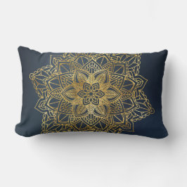 Almofada Lombar Dourado Mandala