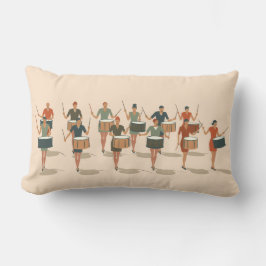 Almofada Lombar Doze Drummers Arrastando Estêncil-Mod-Médio Estilo