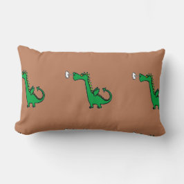 Almofada Lombar Dragão verde para respirar ar