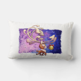 Almofada Lombar DREAM BIG CHRISTMAS REINDEER de Jeff Willis Art
