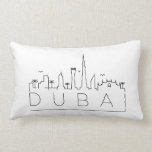 Almofada Lombar Dubai, Travesseiro lombar Skyline dos Emirados Ára<br><div class="desc">Celebre a cidade de Dubai,  EAU com este travesseiro lombar personalizado.</div>