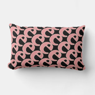 Almofada Lombar E Letra monograma rosa personalizar menina