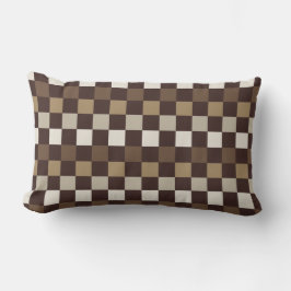 Almofada Lombar Earthy minerals checkerboard pattern