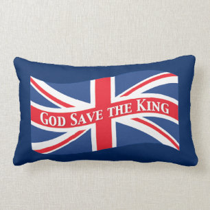 Almofada Lombar Economias do deus o rei com Union Jack