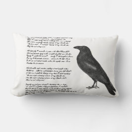 Almofada Lombar Edgar Allan Poe "O Travesseiro decorativo Raven"