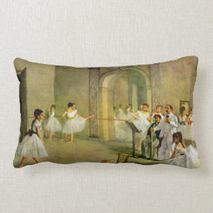 Almofada Lombar Edgar Degas - Salão do balé da ópera na rua