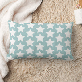 Almofada Lombar Eggshell Blue & White Stars Kids / Nursery