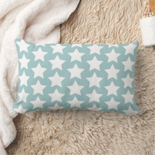 Almofada Lombar Eggshell Blue & White Stars Kids / Nursery