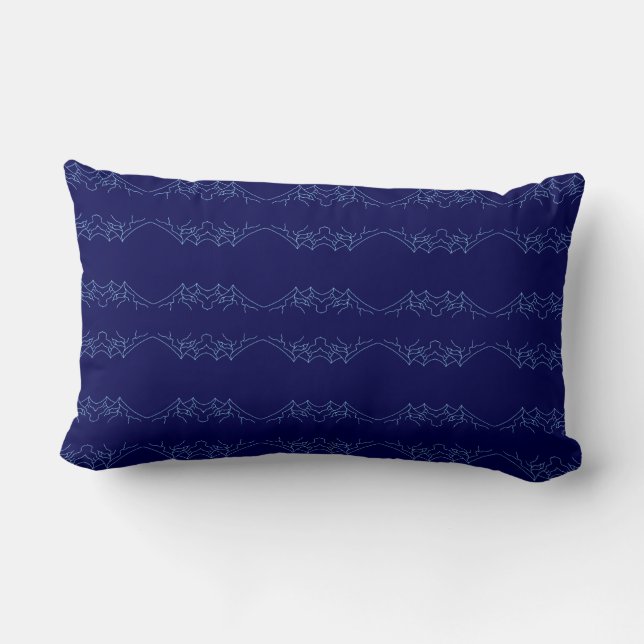 Almofada Lombar Electric Blue Neural Horizon Abstract Pattern (Verso)