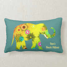 Elefante floral psicadélico personalizado