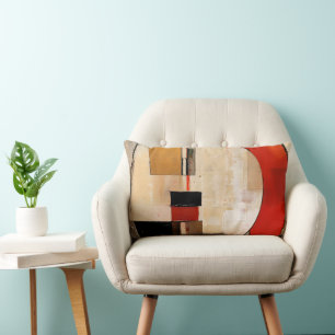 Almofada Lombar Elegância Celestial: Exploração de Abstrato em Bei