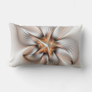 Almofada Lombar Elegância Floral Moderna Abstrato de Arte Fractal