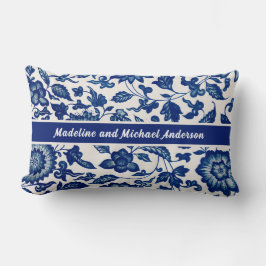 Almofada Lombar Elegant Blue French Country Chinoiserie Names Year