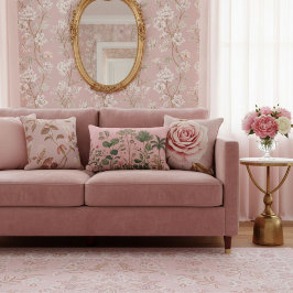 Almofada Lombar  Elegant botanical  watercolor leaves  greenery 