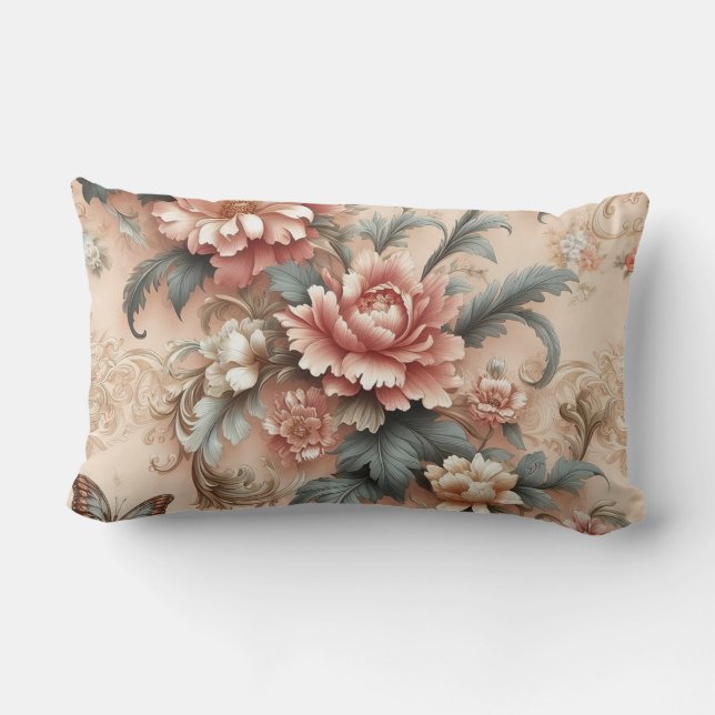 Almofada Lombar Elegant Floral Pillow (Verso)