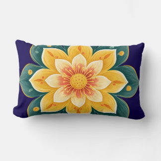 Almofada Lombar Elegant Floral Print Decorative Pillow