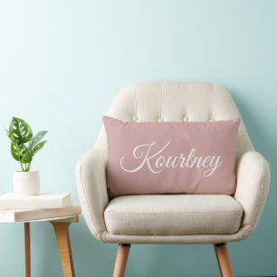 ALMOFADA LOMBAR ELEGANTE CLÁSSICO MODERNO COM ESTILO ROSA ESCURO P