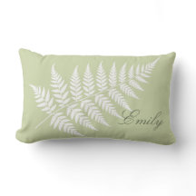 Elegante Nome em Grafia Pistache Verde Branco
