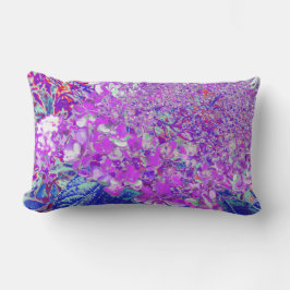 Almofada Lombar Elegante Roxo e Blue Limelight Hydrangea