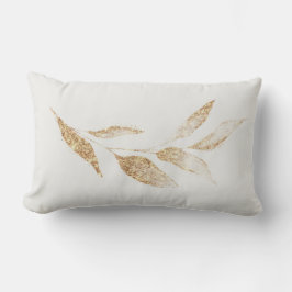 Almofada Lombar Elegante Travesseiro Decorativo com Folha de Ouro 